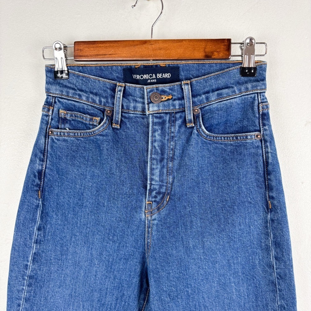 Veronica Beard Carson Thriller Ankle Flare Jean Sz 25 - Picture 5 of 12